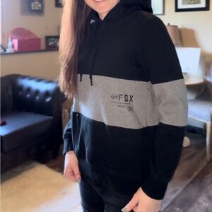 Fox racing hoodie.
